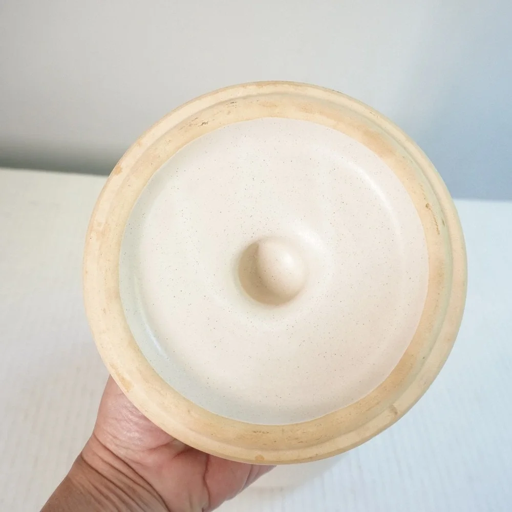 VTG‎ West Bend USA Stoneware Casserole Dish with Lid Retro Kitchen Decor MCM - Picture 4 of 8